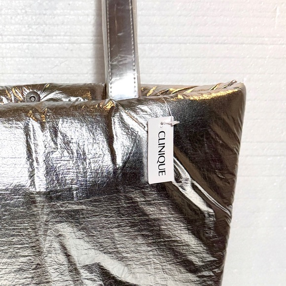 Silver & Green Tote Bag Clinique New Lightweight - Picture 9 of 9